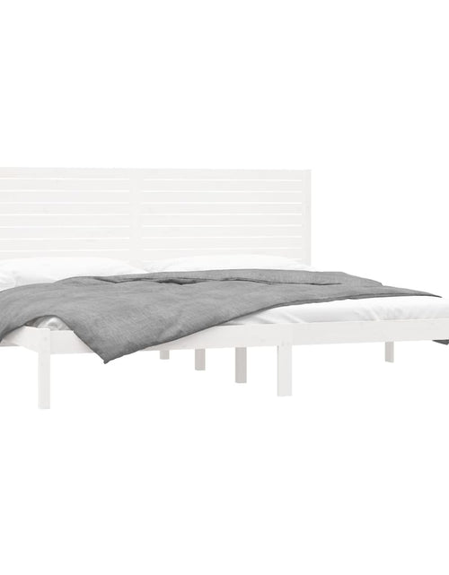 Încărcați imaginea în vizualizatorul Galerie, Cadru de pat, alb, 200x200 cm, lemn masiv - Lando
