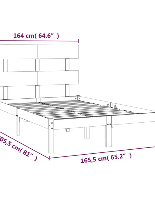 Загрузите изображение в средство просмотра галереи, Cadru de pat, alb, 160x200 cm, lemn masiv - Lando

