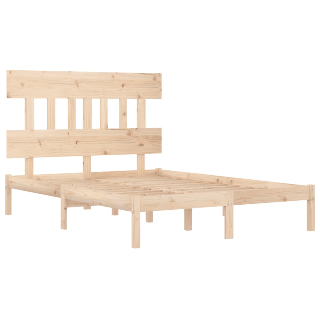 Cadru de pat, 140x190 cm, lemn masiv - Lando