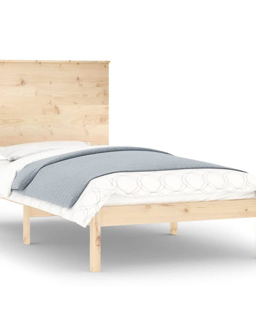 Încărcați imaginea în vizualizatorul Galerie, Cadru de pat mic single, 75x190 cm, lemn masiv - Lando
