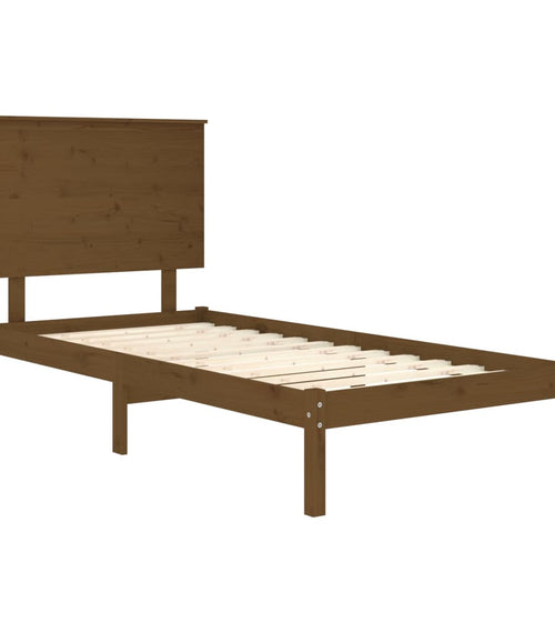 Încărcați imaginea în vizualizatorul Galerie, Lando-Cadru de pat, maro miere, 100x200 cm, lemn masiv de pin- lando.md
