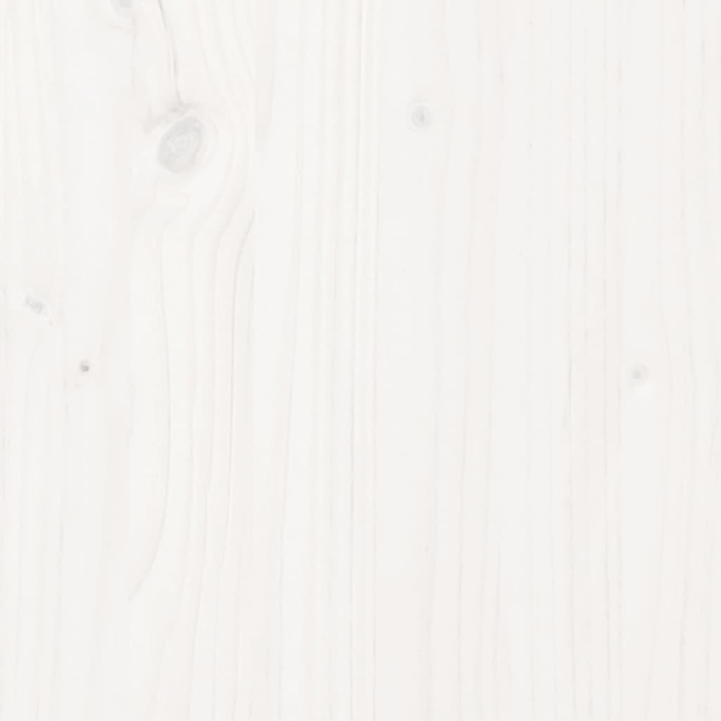 Cadru pat, alb, 140x200 cm, lemn masiv de pin - Lando