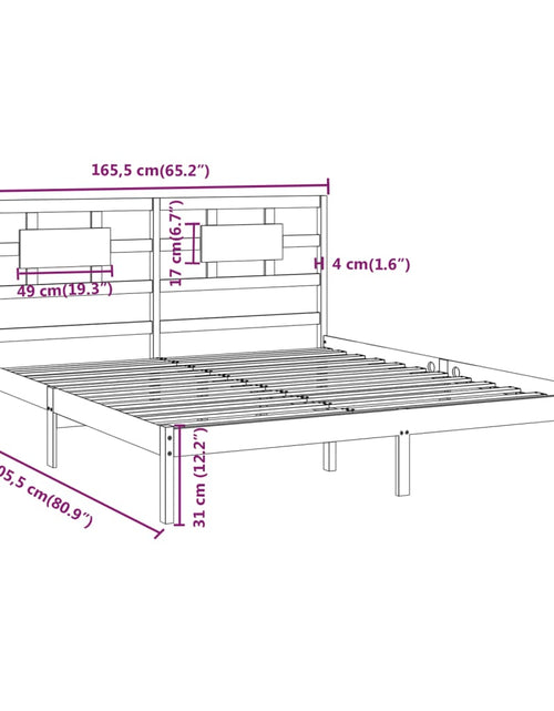Încărcați imaginea în vizualizatorul Galerie, Cadru de pat, 160x200 cm, lemn masiv - Lando
