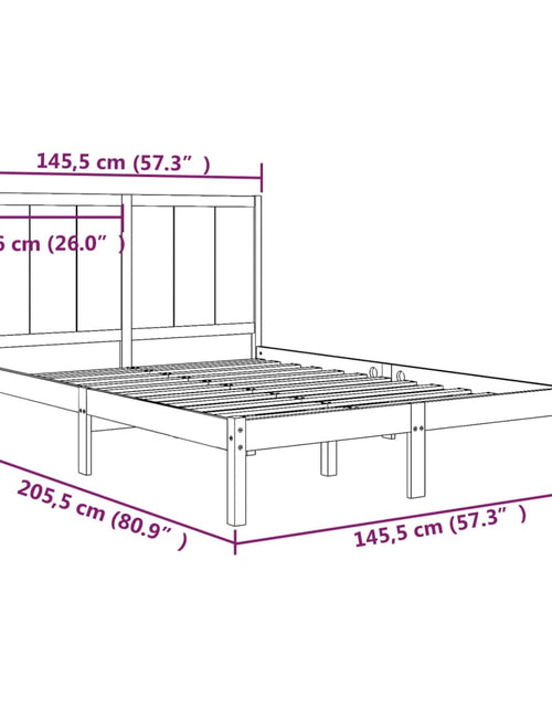 Încărcați imaginea în vizualizatorul Galerie, Cadru de pat, 140x200 cm, lemn masiv de pin - Lando
