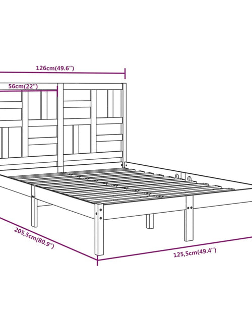 Încărcați imaginea în vizualizatorul Galerie, Cadru de pat, 120x200 cm, lemn masiv - Lando
