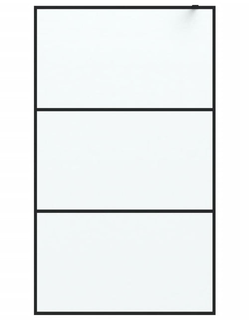 Încărcați imaginea în vizualizatorul Galerie, Perete cabină duș walk-in negru 115x195 cm sticlă ESG mată - Lando
