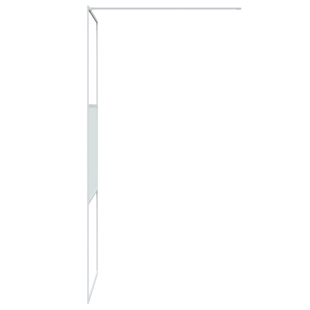 Paravan de duș walk-in, alb, 80x195 cm, sticlă ESG transparentă - Lando