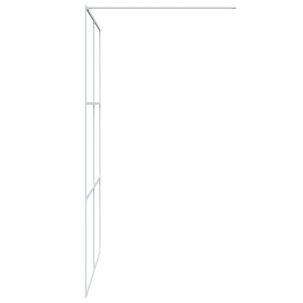Paravan duș walk-in, alb, 140x195 cm, sticlă ESG transparentă Lando - Lando