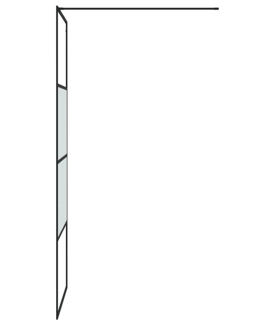 Încărcați imaginea în vizualizatorul Galerie, Perete cabină duș walk-in negru 80x195 cm sticlă ESG semi-mată Lando - Lando
