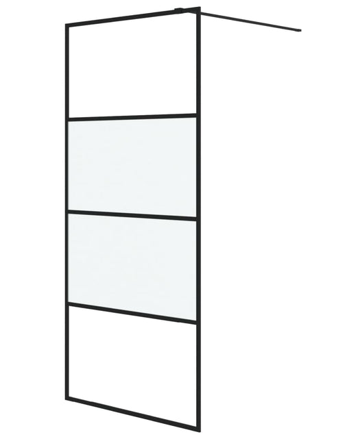 Încărcați imaginea în vizualizatorul Galerie, Perete cabină duș walk-in negru 90x195 cm sticlă ESG semi-mată - Lando

