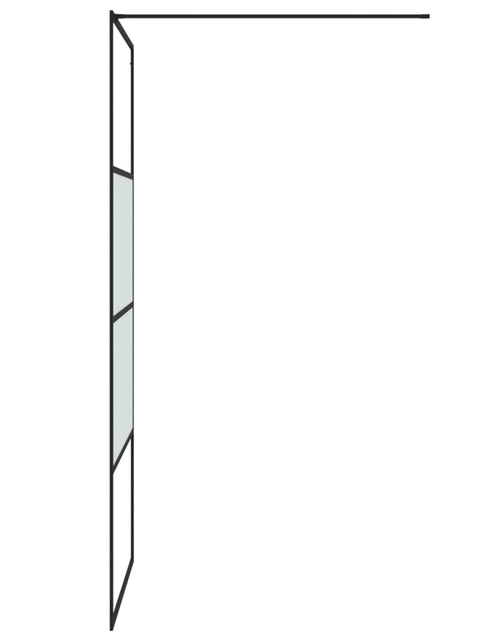 Încărcați imaginea în vizualizatorul Galerie, Perete cabină duș walk-in negru 90x195 cm sticlă ESG semi-mată - Lando
