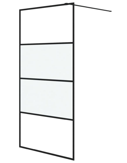 Încărcați imaginea în vizualizatorul Galerie, Perete cabină duș walk-in negru 100x195 cm sticlă ESG semi-mată Lando - Lando
