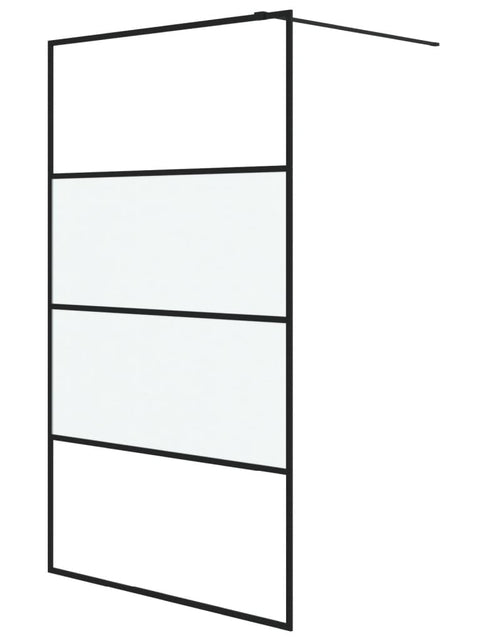 Загрузите изображение в средство просмотра галереи, Perete cabină duș walk-in negru 115x195 cm sticlă ESG semi-mată - Lando
