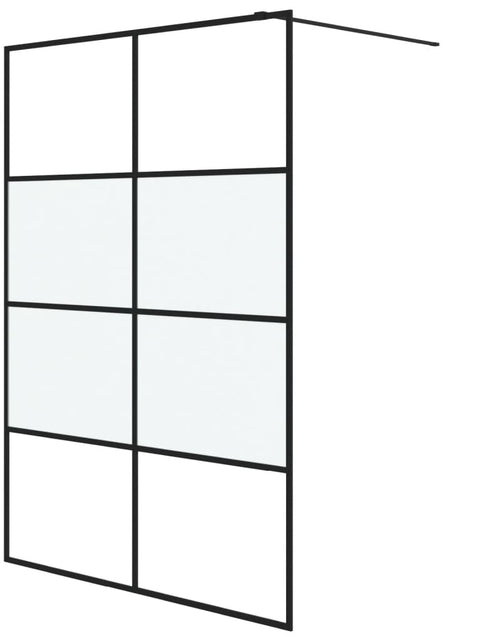 Încărcați imaginea în vizualizatorul Galerie, Perete cabină duș walk-in negru 140x195 cm sticlă ESG semi-mată - Lando
