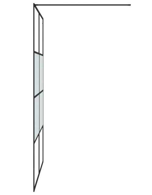 Încărcați imaginea în vizualizatorul Galerie, Perete cabină duș walk-in negru 140x195 cm sticlă ESG semi-mată - Lando
