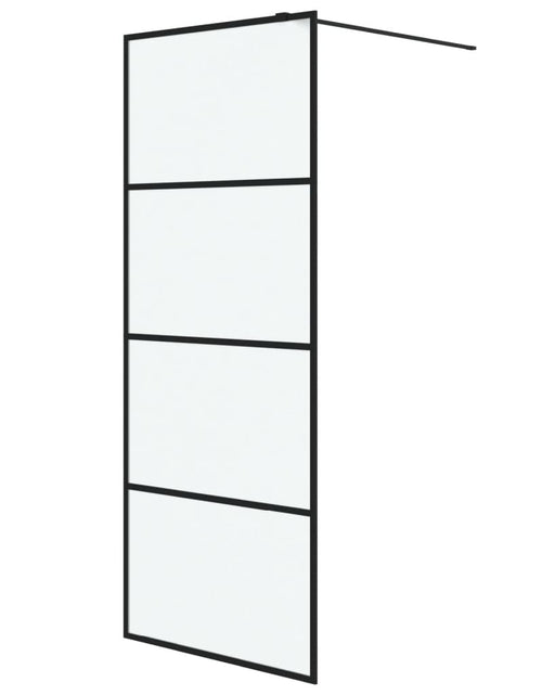 Загрузите изображение в средство просмотра галереи, Perete cabină duș walk-in negru 80x195 cm sticlă ESG mată - Lando
