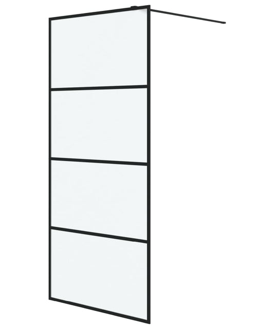 Încărcați imaginea în vizualizatorul Galerie, Perete cabină duș walk-in negru 90x195 cm sticlă ESG mată - Lando
