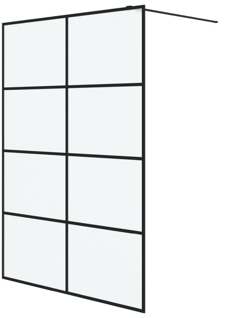 Încărcați imaginea în vizualizatorul Galerie, Perete cabină duș walk-in negru 140x195 cm sticlă ESG mată - Lando
