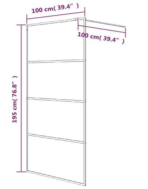 Încărcați imaginea în vizualizatorul Galerie, Paravan duș walk-in argintiu 100x195 cm sticlă ESG transparentă Lando - Lando
