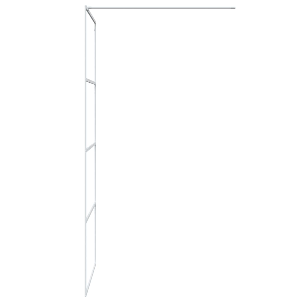 Paravan duș walk-in, alb, 90x195 cm, sticlă ESG transparentă - Lando