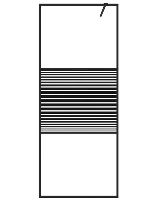 Încărcați imaginea în vizualizatorul Galerie, Paravan de duș walk-in negru 80x195 cm sticlă ESG transparentă - Lando
