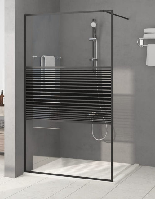 Încărcați imaginea în vizualizatorul Galerie, Paravan de duș walk-in negru 115x195 cm sticlă ESG transparentă Lando - Lando
