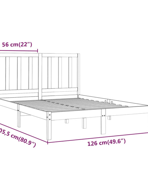 Încărcați imaginea în vizualizatorul Galerie, Cadru de pat, alb, 120x200 cm, lemn masiv - Lando

