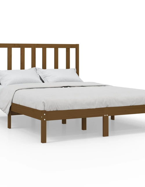 Încărcați imaginea în vizualizatorul Galerie, Cadru de pat, maro miere, 120x200 cm, lemn masiv - Lando

