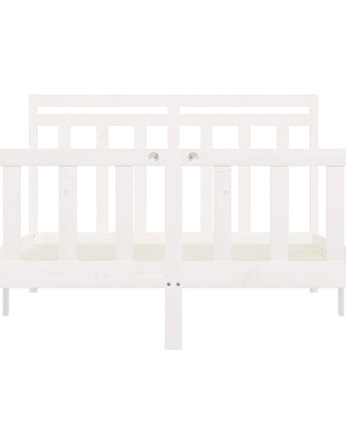 Încărcați imaginea în vizualizatorul Galerie, Cadru de pat, alb, 160x200 cm, lemn masiv de pin - Lando
