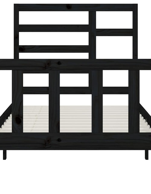 Încărcați imaginea în vizualizatorul Galerie, Cadru de pat, negru, 100x200 cm, lemn masiv de pin - Lando
