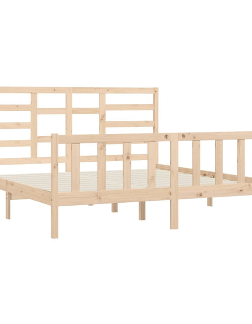 Încărcați imaginea în vizualizatorul Galerie, Cadru de pat, 200x200 cm, lemn masiv de pin - Lando

