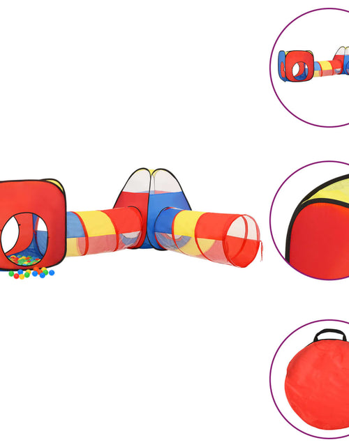 Încărcați imaginea în vizualizatorul Galerie, Cort de joacă pentru copii, 250 bile, multicolor, 190x264x90 cm - Lando
