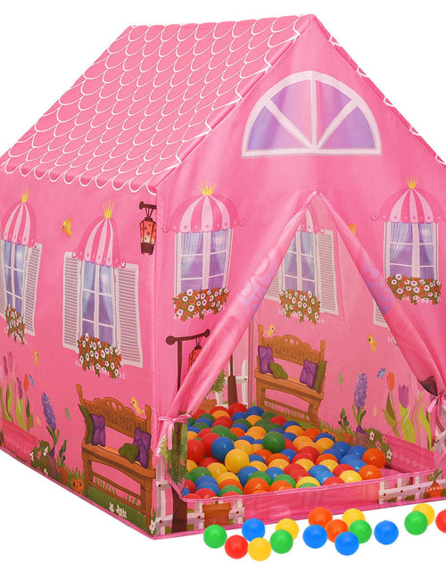 Încărcați imaginea în vizualizatorul Galerie, Cort de joacă pentru copii cu 250 bile, roz, 69x94x104 cm - Lando
