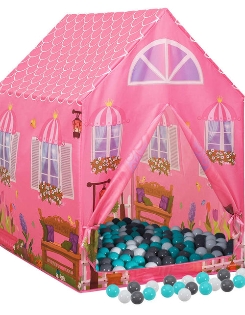 Încărcați imaginea în vizualizatorul Galerie, Cort de joacă pentru copii cu 250 bile, roz, 69x94x104 cm - Lando
