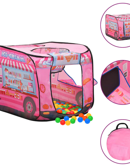 Încărcați imaginea în vizualizatorul Galerie, Cort de joacă pentru copii cu 250 bile, roz, 70x112x70 cm - Lando
