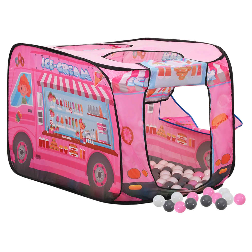 Cort de joacă pentru copii cu 250 bile, roz, 70x112x70 cm - Lando