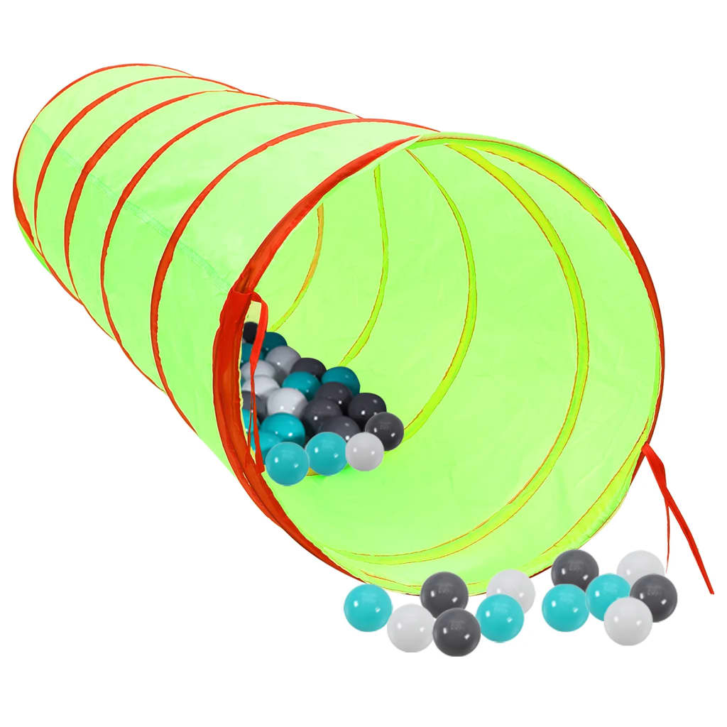 Tunel de joacă pt copii, 250 bile, verde, 175 cm, poliester - Lando