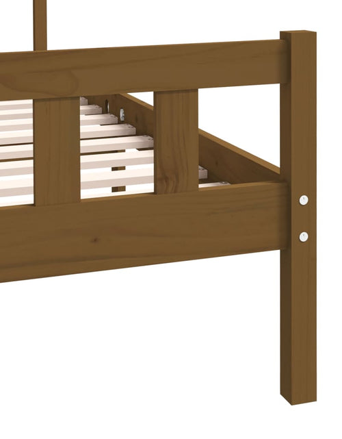 Încărcați imaginea în vizualizatorul Galerie, Cadru de pat mic dublu, maro miere, 120x190 cm, lemn masiv - Lando
