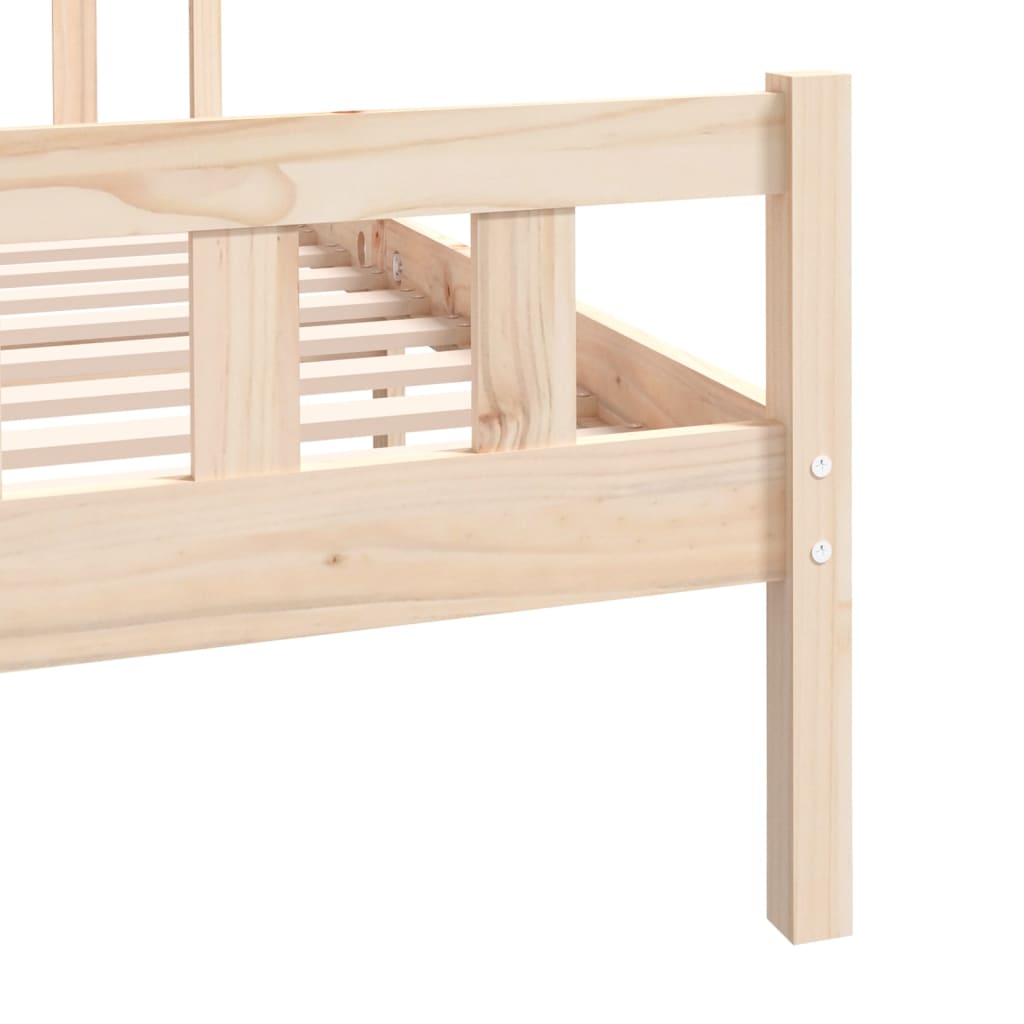 Cadru de pat dublu, 135x190 cm, lemn masiv - Lando