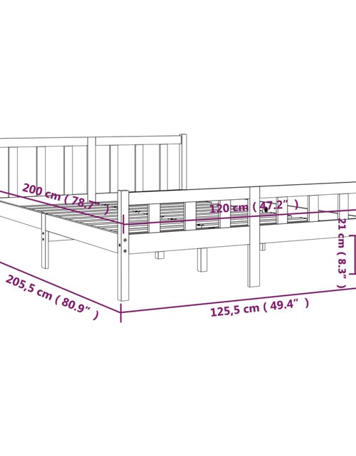 Încărcați imaginea în vizualizatorul Galerie, Cadru de pat, 120x200 cm, lemn masiv - Lando

