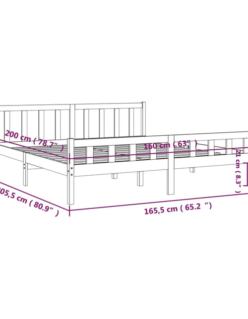 Încărcați imaginea în vizualizatorul Galerie, Cadru de pat, 160x200 cm, lemn masiv - Lando
