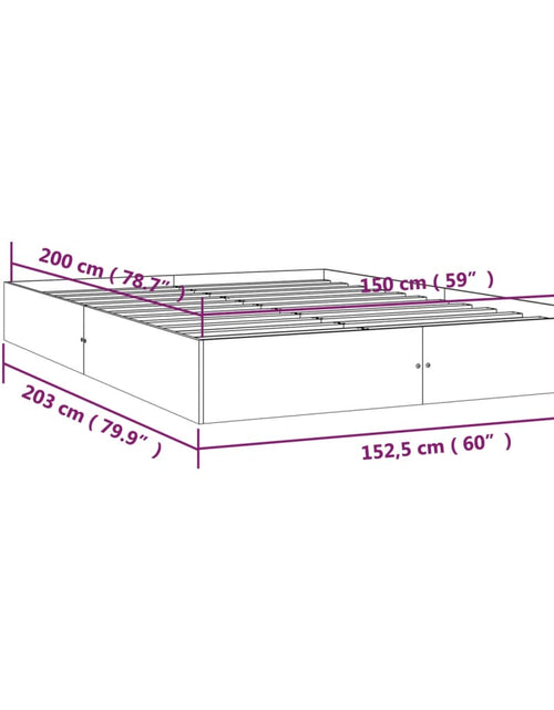 Загрузите изображение в средство просмотра галереи, Cadru de pat King Size, 150x200 cm, lemn masiv - Lando
