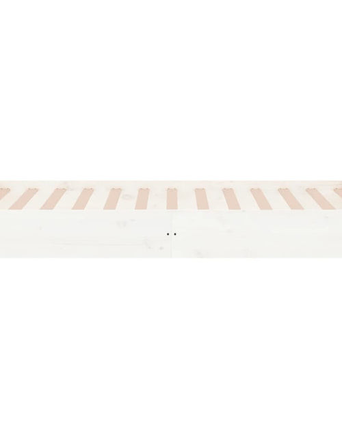 Загрузите изображение в средство просмотра галереи, Cadru de pat, alb, 90x200 cm, lemn masiv - Lando
