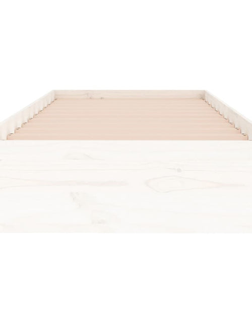 Încărcați imaginea în vizualizatorul Galerie, Cadru de pat single, alb, 90x190 cm, lemn masiv - Lando
