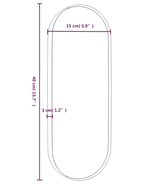 Încărcați imaginea în vizualizatorul Galerie, Oglindă de perete, auriu, 15x40 cm, ovală - Lando
