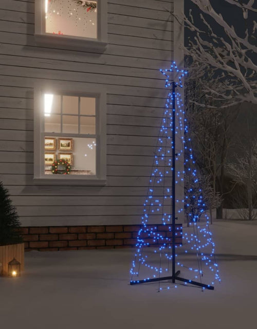 Încărcați imaginea în vizualizatorul Galerie, Brad de Crăciun conic, 200 LED-uri, albastru, 70x180 cm - Lando
