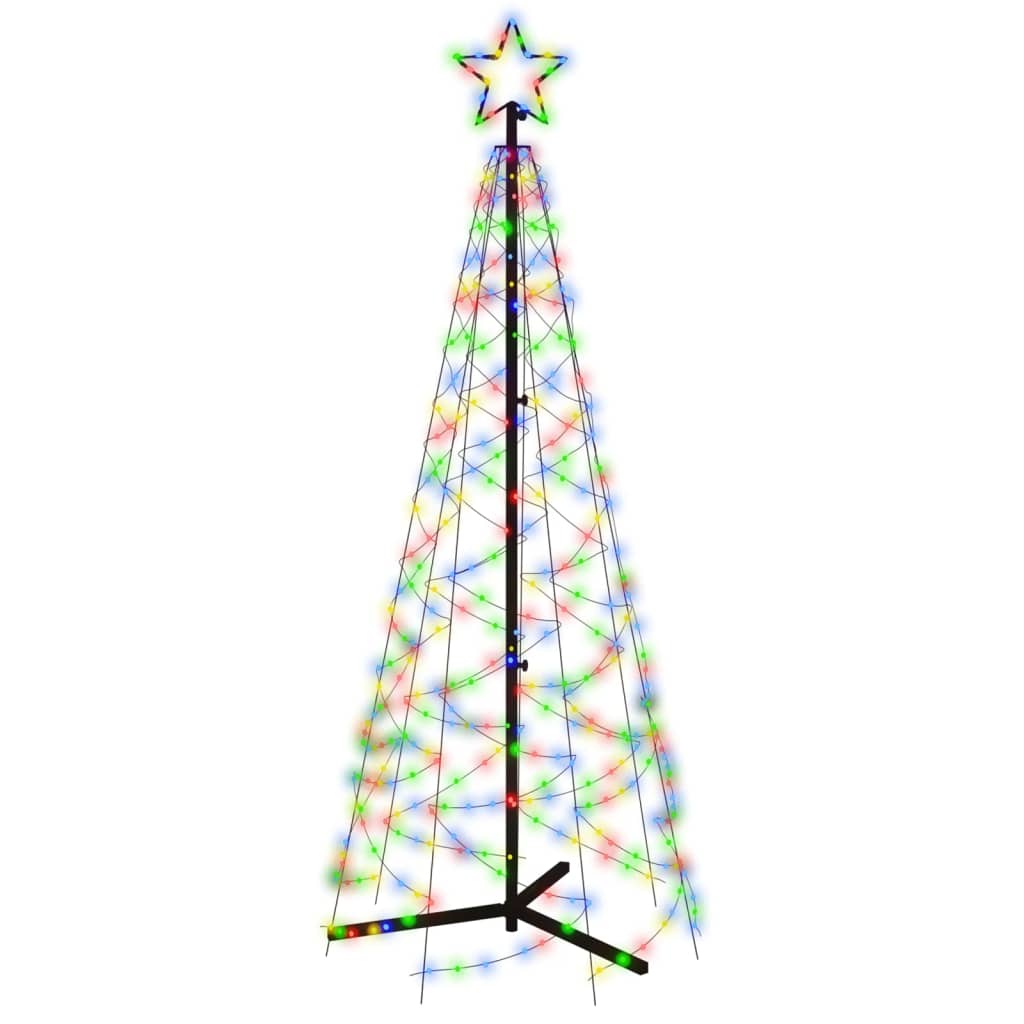 Brad de Crăciun conic, 200 LED-uri, multicolor, 70x180 cm - Lando