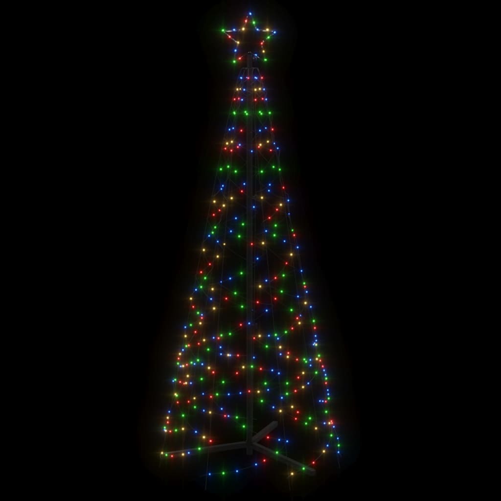 Brad de Crăciun conic, 200 LED-uri, multicolor, 70x180 cm - Lando