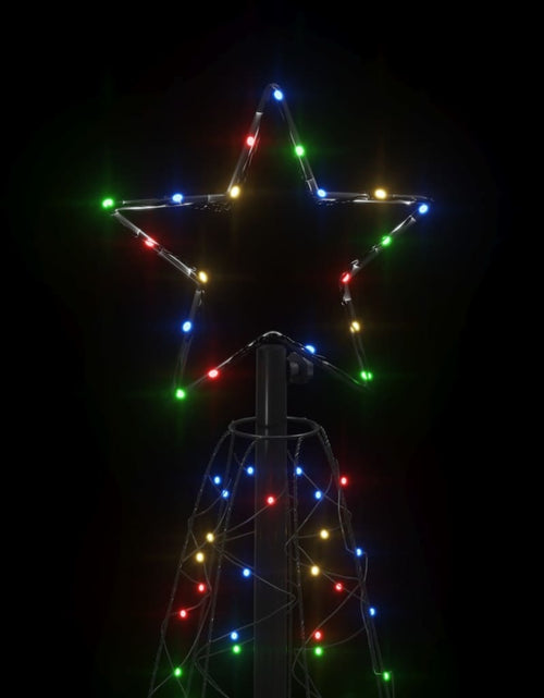 Încărcați imaginea în vizualizatorul Galerie, Brad de Crăciun conic, 200 LED-uri, multicolor, 70x180 cm - Lando
