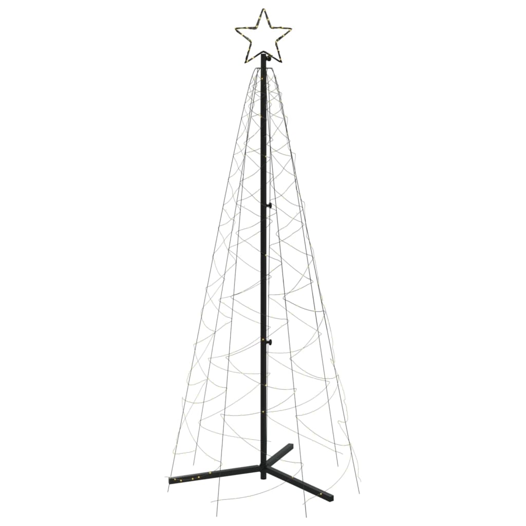 Brad de Crăciun conic, 200 LED-uri, alb cald, 70x180 cm - Lando
